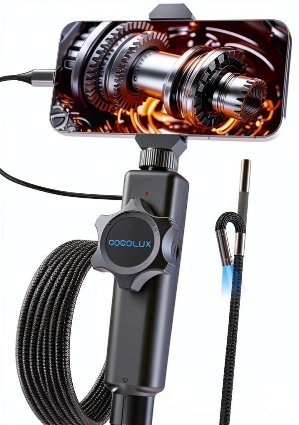 Endoscope Camera Gogolux 360 Rotation 1920P Articulating Borescope-0