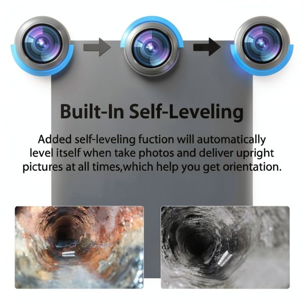 Anysun Self Leveling Sewer Camera Head IP68 with 12 LEDs 22-23mm-1