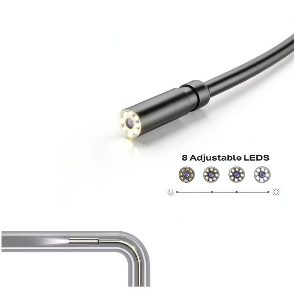 Endoscope Borescope Camera AukonVee with 4.3" IPS HD Screen 50ft Cable-4