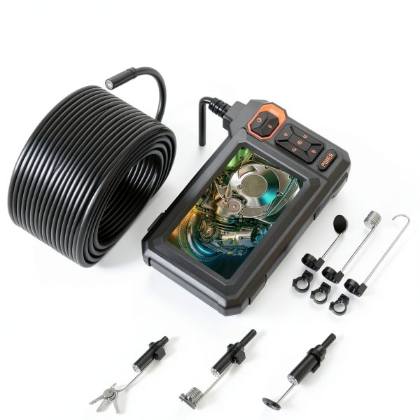 Endoscope Borescope Camera AukonVee with 4.3" IPS HD Screen 50ft Cable-7