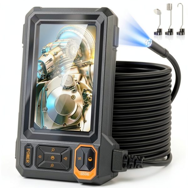 Endoscope Borescope Camera AukonVee with 4.3" IPS HD Screen 50ft Cable-0
